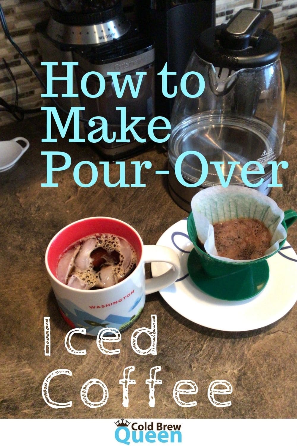 pourovericedcoffeepin Cold Brew Queen