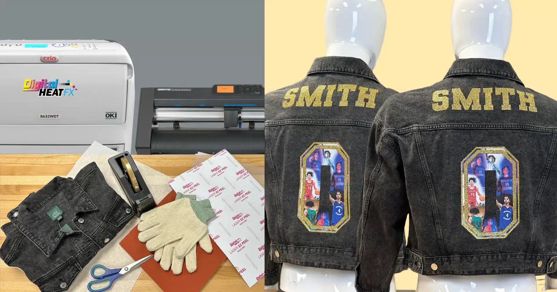 How to Customize a Jean Jacket Using HTV Heat Transfer Vinyl and White