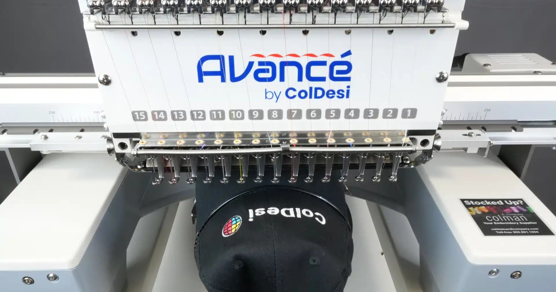 Introducing the Enhanced Avance 1501C A Commercial Embroidery Machine