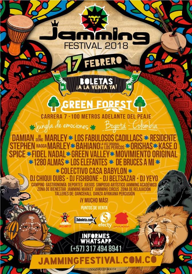 Jamming Festival 2018 cartel oficial Colectivo Sonoro