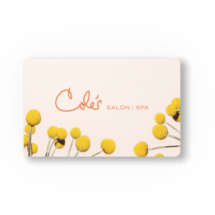 Cole's Salon Spa Gift Card Spring Flowers Cole's Salon