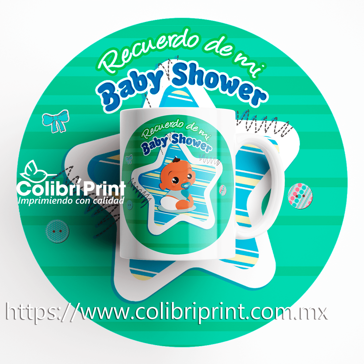 Recuerdo Baby Shower Colibrí Print México