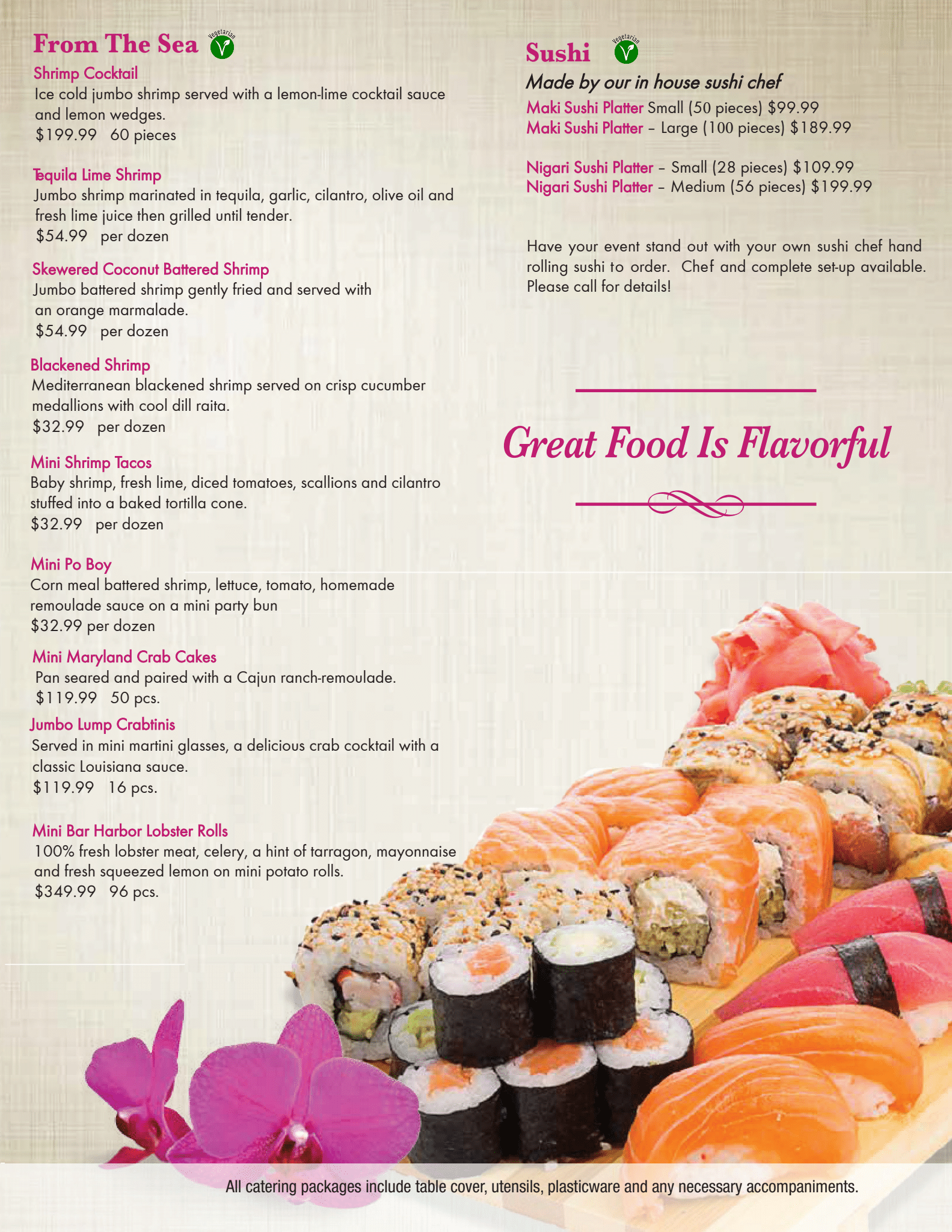 Hors D’Oeuvres & Appetizers Coliseum Kitchen & Caterers