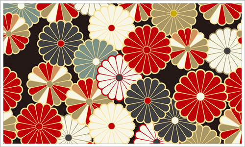 和柄素材7 | 花百姿 商用利用無料！和の伝統的な柄や風物詩などがたくさん揃った完全オリジナルのベクター素材 -Japan Vector | コリス