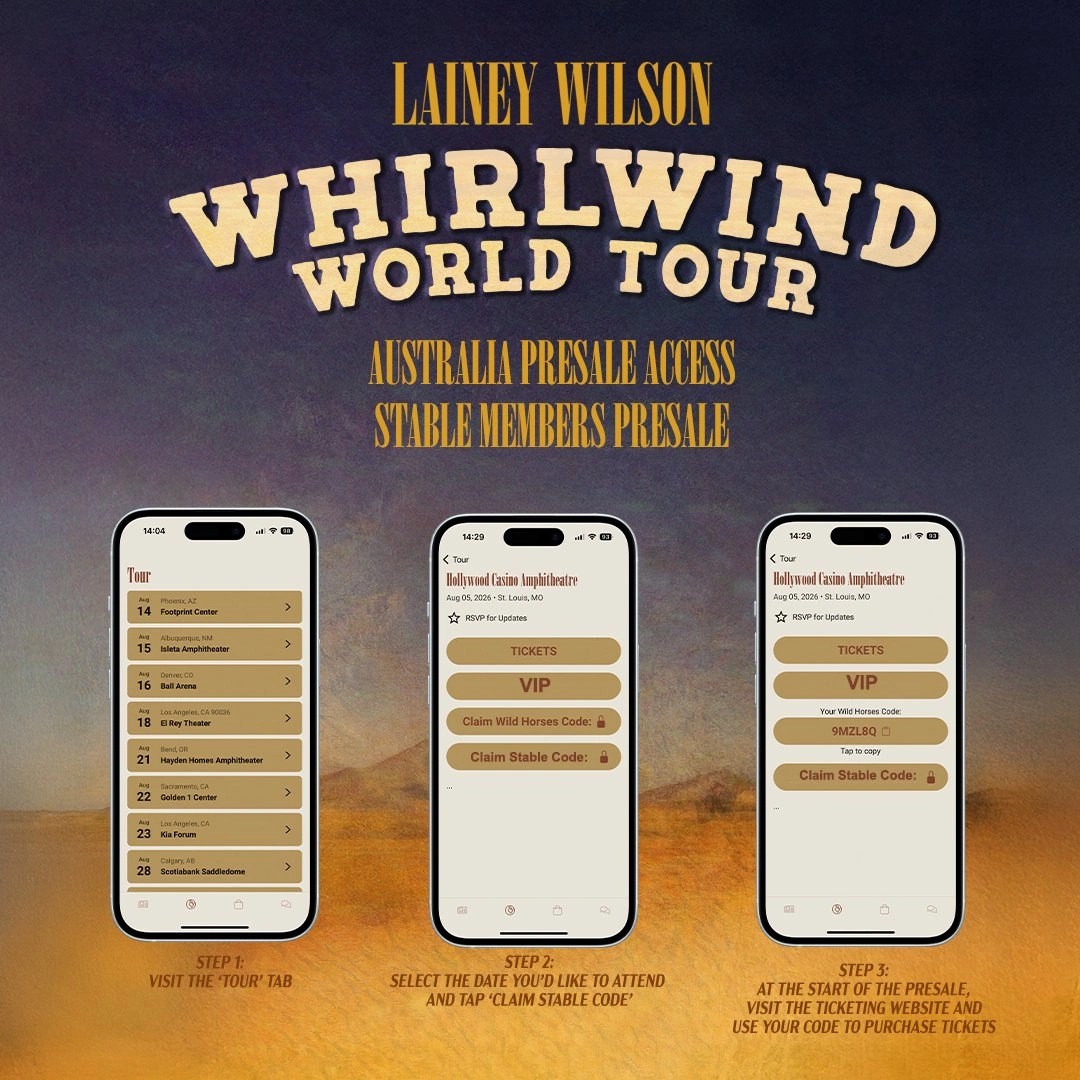 Lainey Wilson Australia 2026 Tour Dates Announced