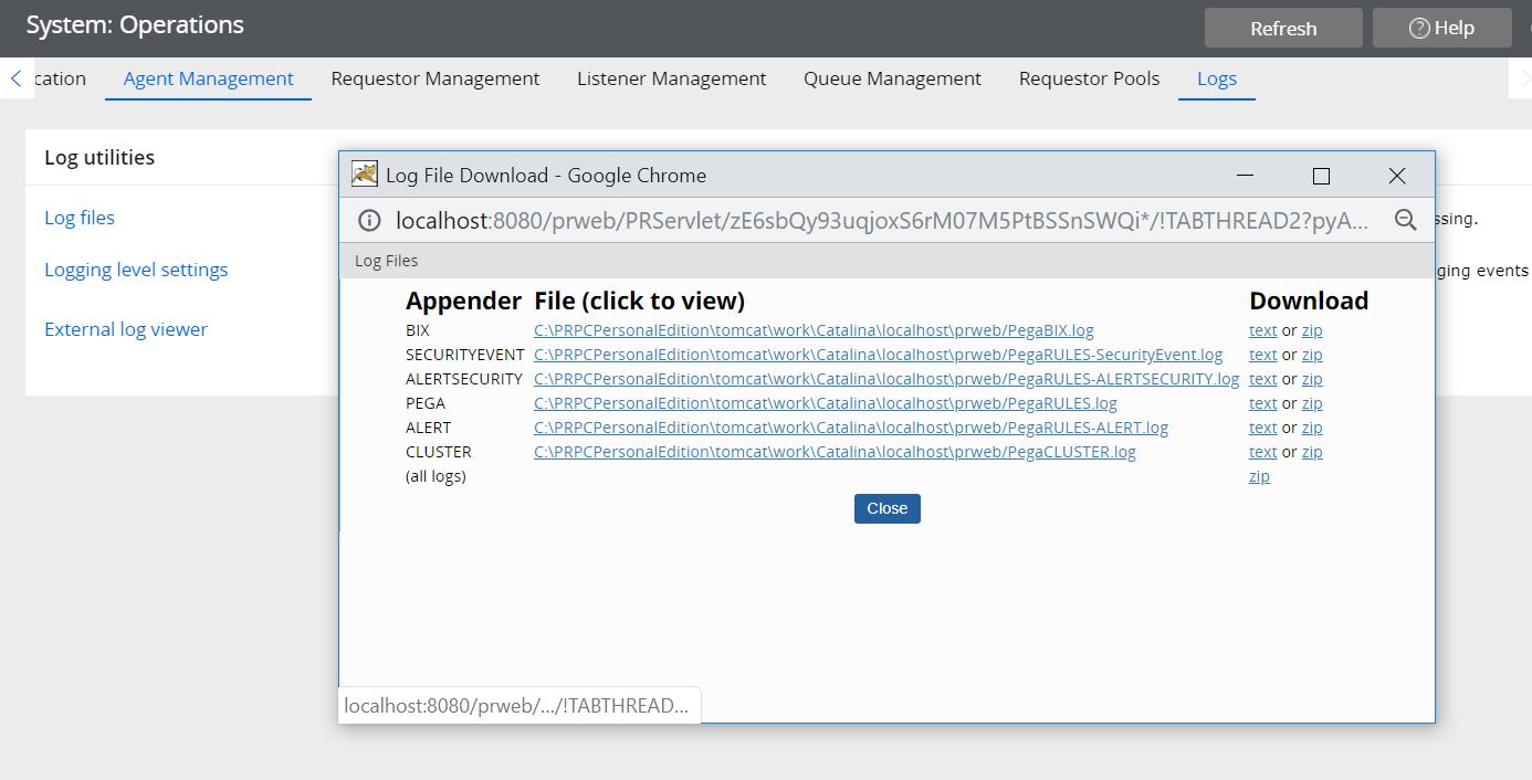 Pega Personal Edition 7.3.1. What is user login for downloading Log