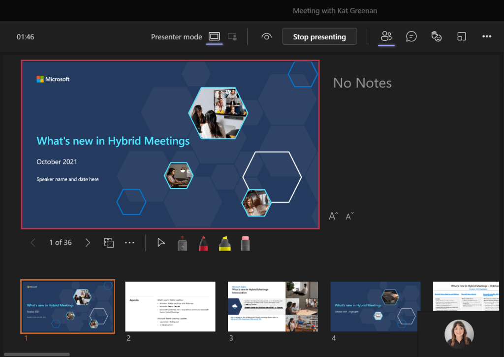 How to Present from PowerPoint to Microsoft Teams Collab with Kat