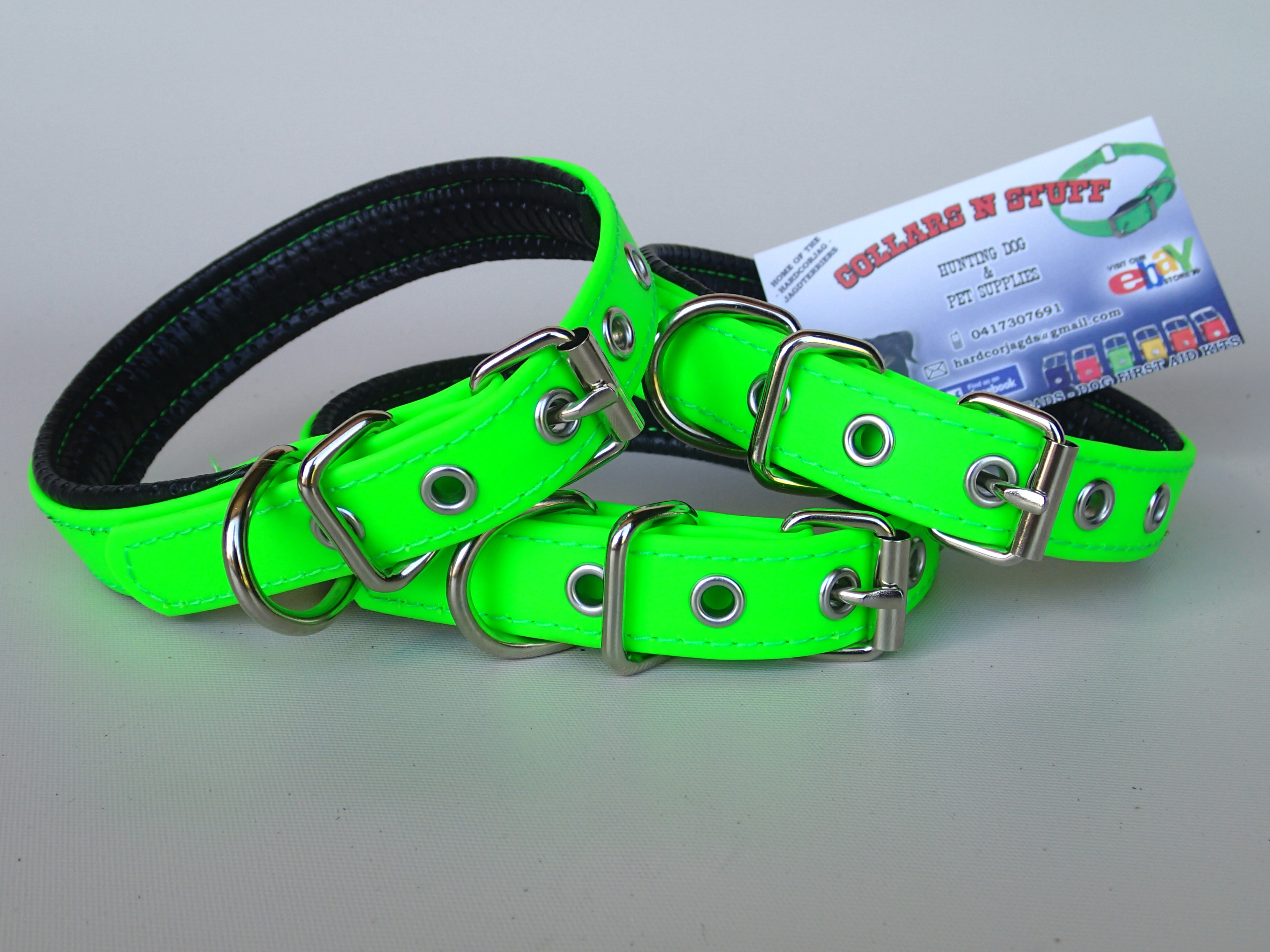 Padded Dog Collar Meduim to Large dogs 25mm x 600mm Orange Collars N