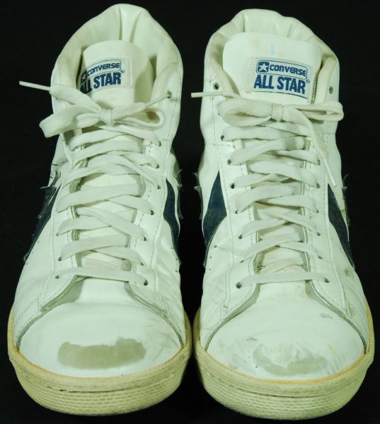 Lot Detail Isiah Thomas DualSigned GameUsed Converse Shoes (Pair) (JSA)