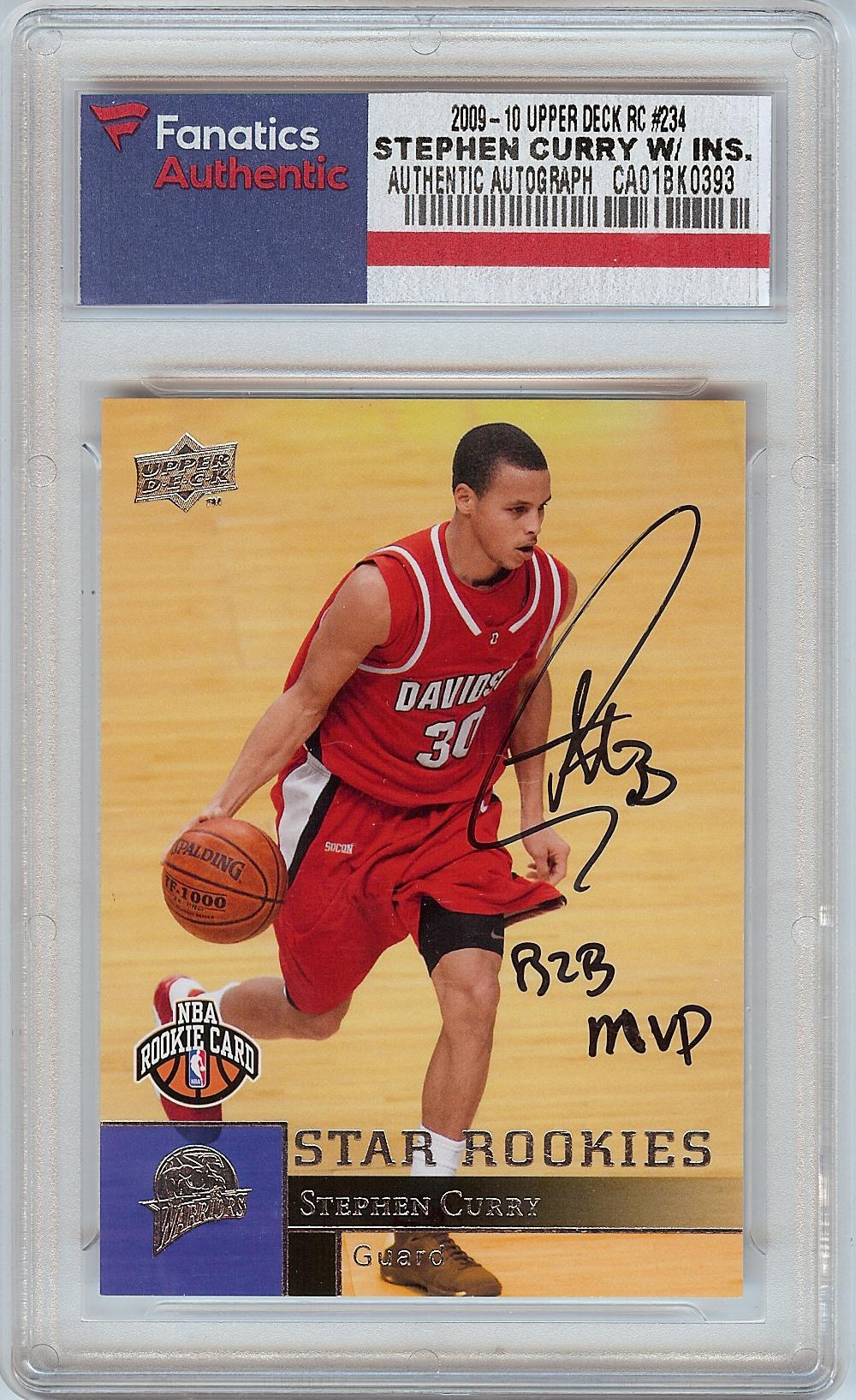Lot Detail Stephen Curry Signed 200910 Upper Deck RC No. 234 (Fanatics)