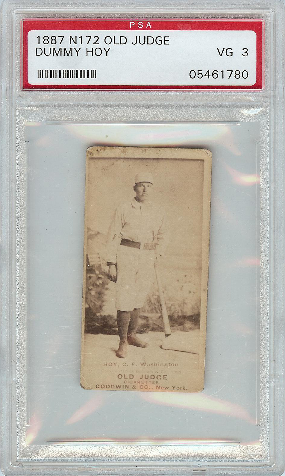 Lot Detail 1887 N172 Old Judge Dummy Hoy PSA 3