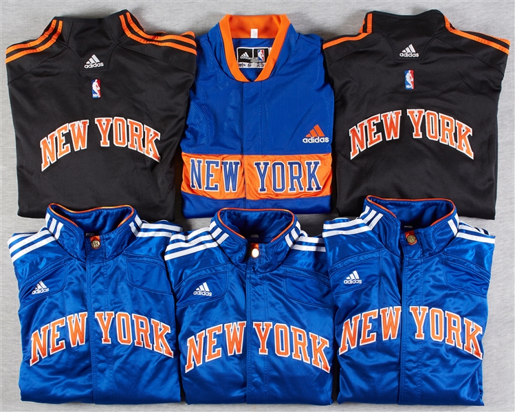 Lot Detail New York Knicks GameUsed WarmUp Jackets with Carmelo