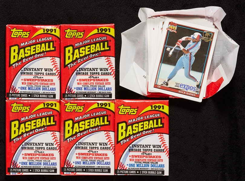 Lot Detail 1991 Topps Desert Shield Baseball Packs (6, with 5 Unopened)