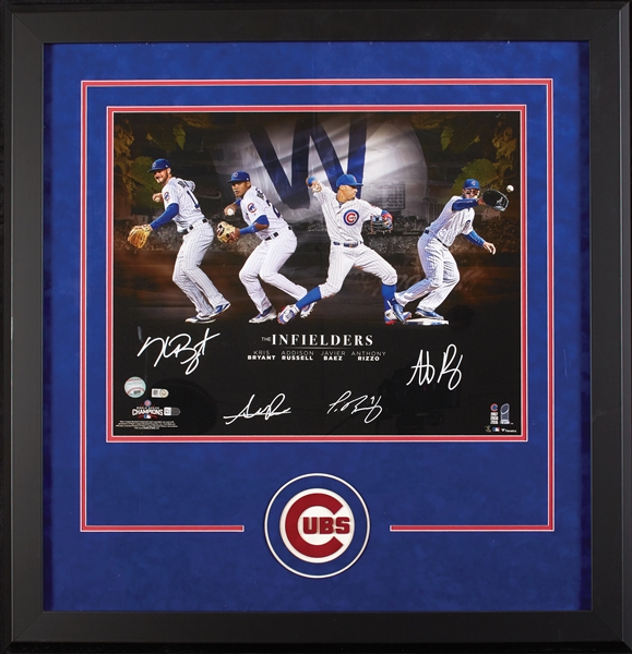 Lot Detail 2016 Chicago Cubs Infielders Signed 16x20 Framed Photo