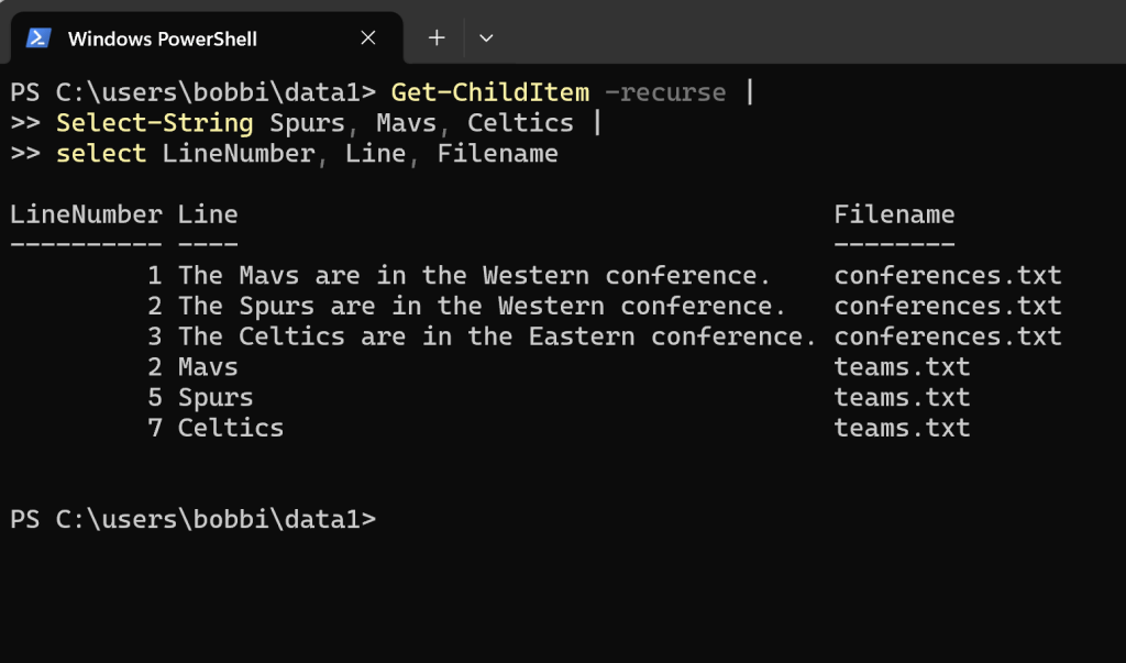 PowerShell Use SelectString to Search for Multiple Patterns