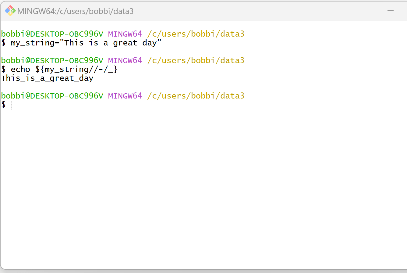 Bash How to Replace Dash with Underscore Collecting Wisdom