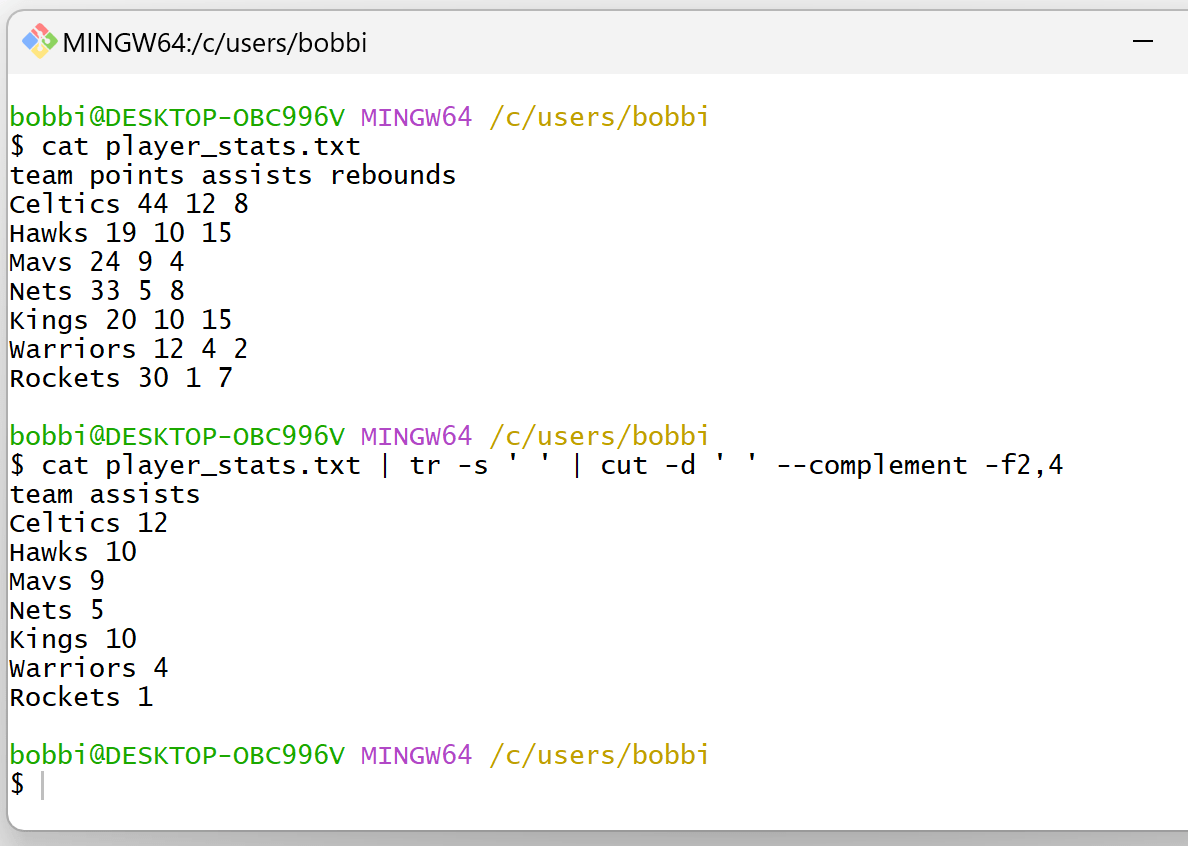 Bash How to Remove Specific Columns from a File Collecting Wisdom