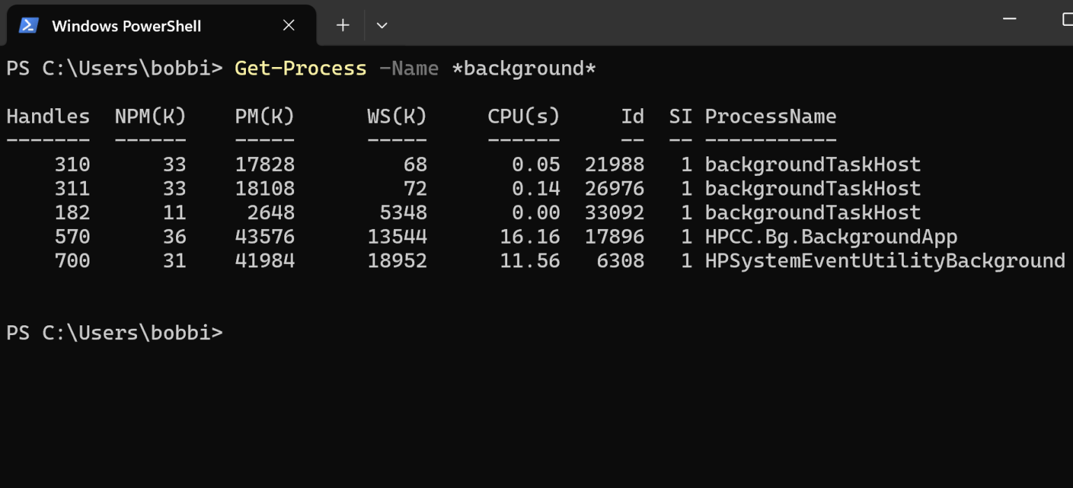 PowerShell Use GetProcess to Search for Process by Name Collecting Wisdom