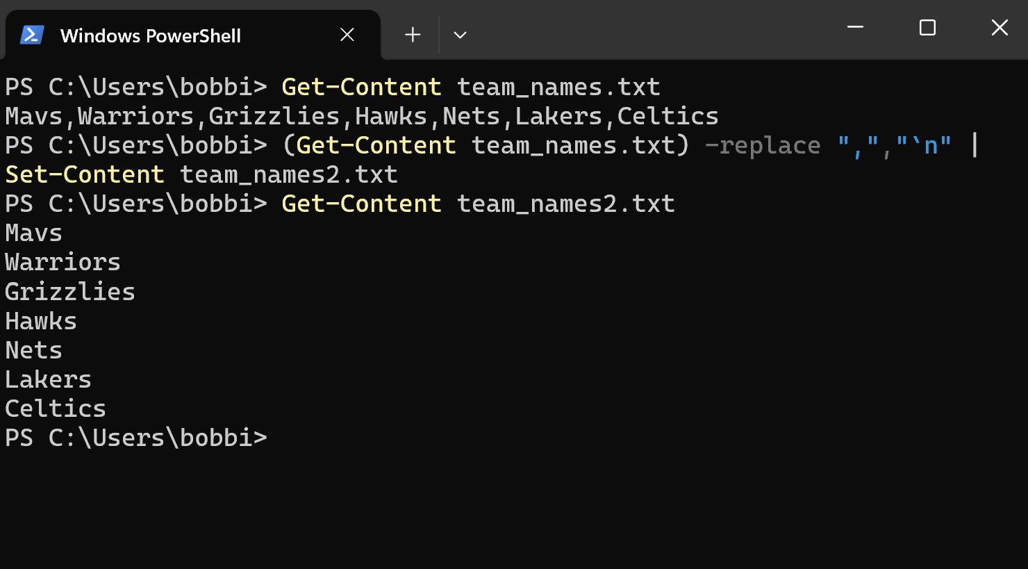 PowerShell How to Replace Comma with Newline Collecting Wisdom