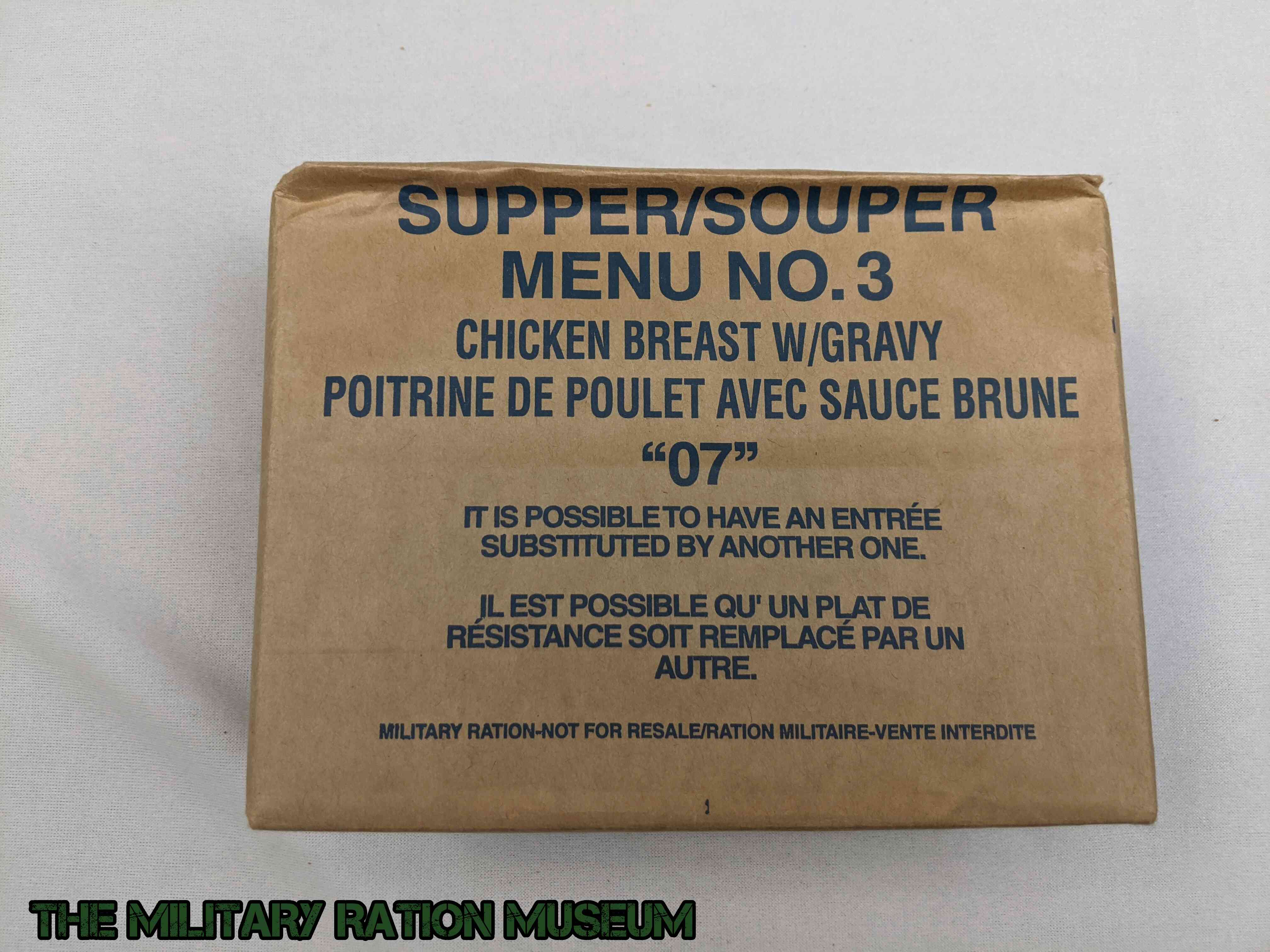 Canadian IMP Supper / Souper Menu 3 Chicken Breast With Gravy The