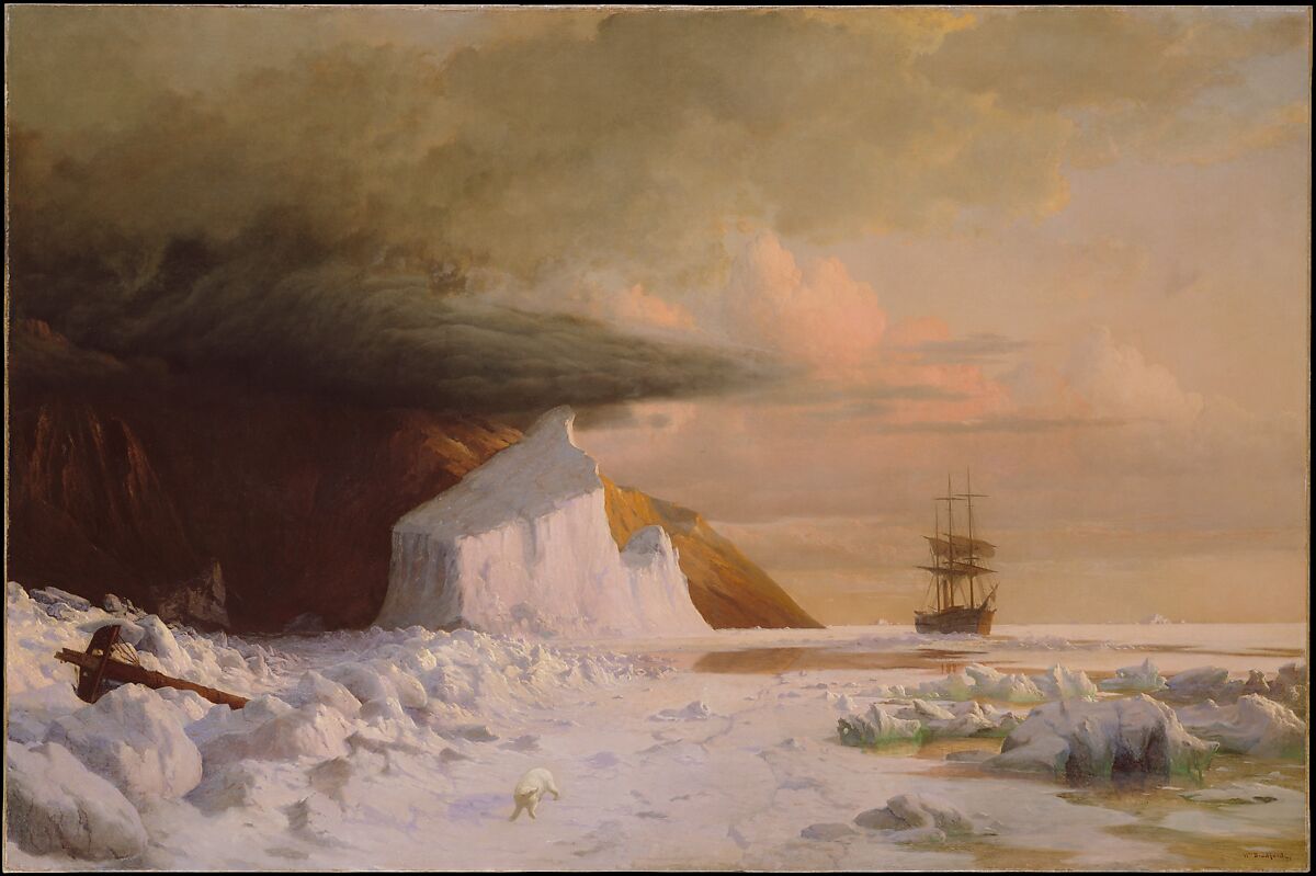 William Bradford An Arctic Summer Boring Through the Pack in