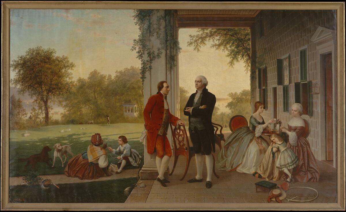 Thomas Pritchard Rossiter Washington and Lafayette at Mount Vernon(022)