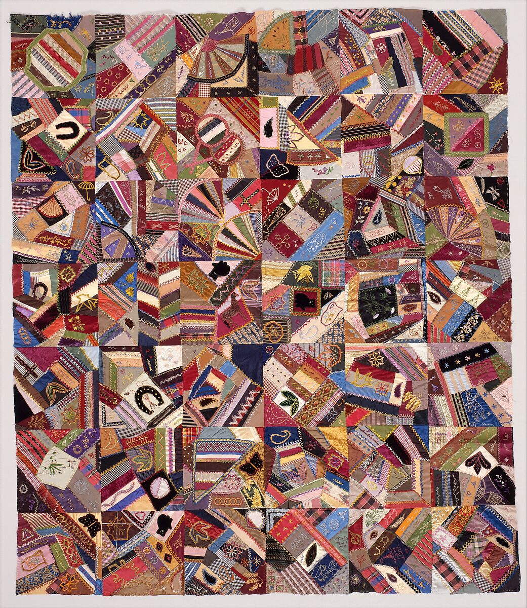 Quilt Top, Crazy pattern American The Metropolitan Museum of Art