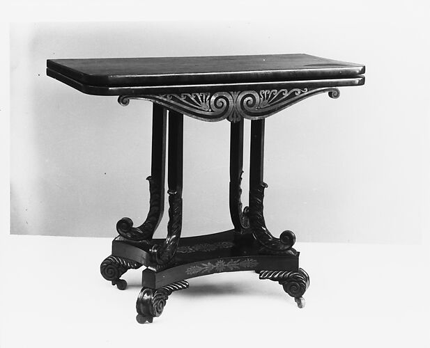 Attributed to Anthony G. Quervelle Card Table American The