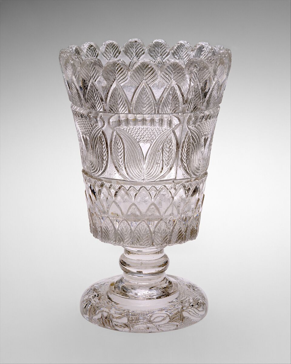 Attributed to Boston & Sandwich Glass Company Celery vase American