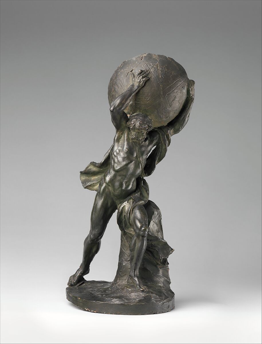Possibly by Clodion (Claude Michel) Hercules or Atlas Supporting the