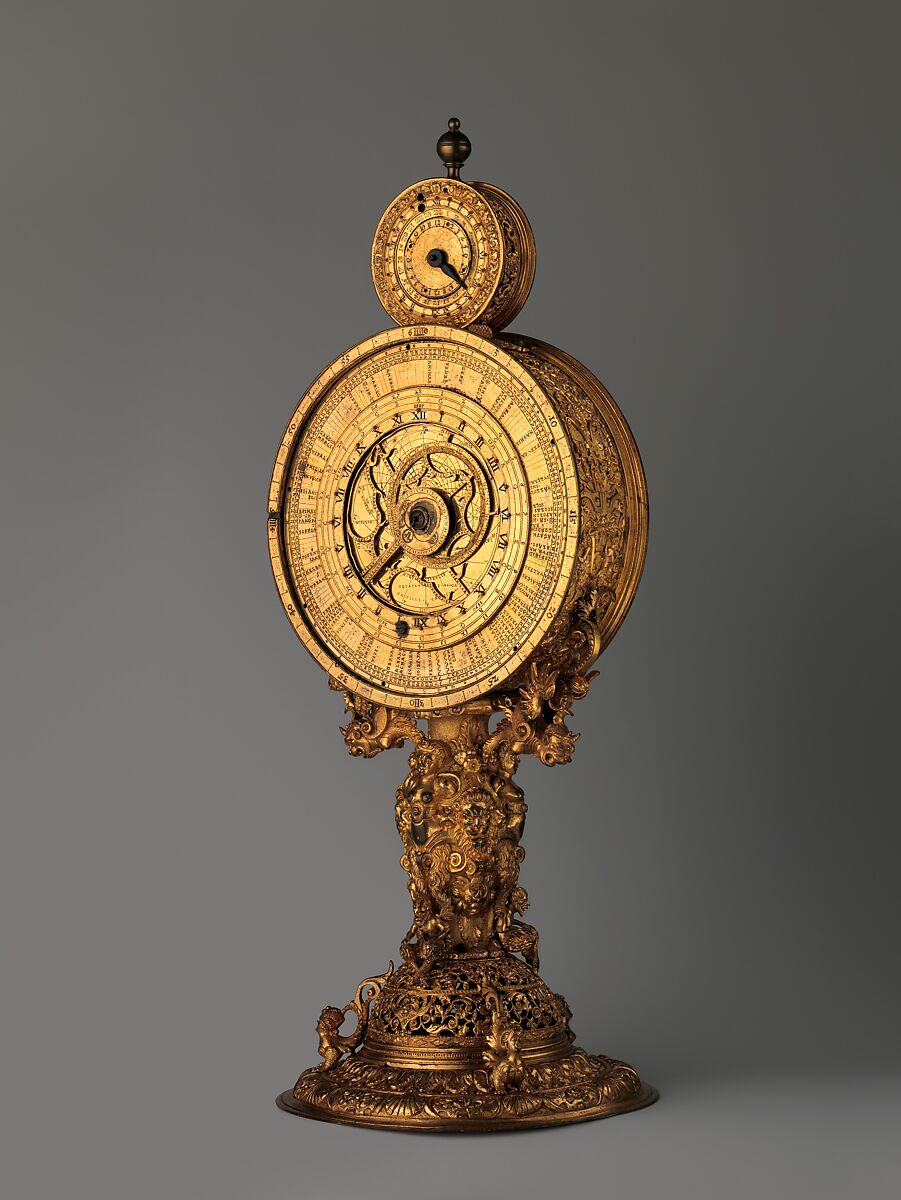 Movement attributed to Master CR Mirror clock German, Nuremberg