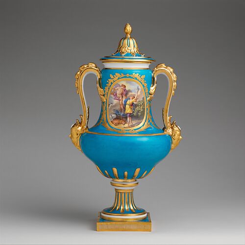 Sèvres Manufactory Vase with cover (vase B de 1780) (one of a pair