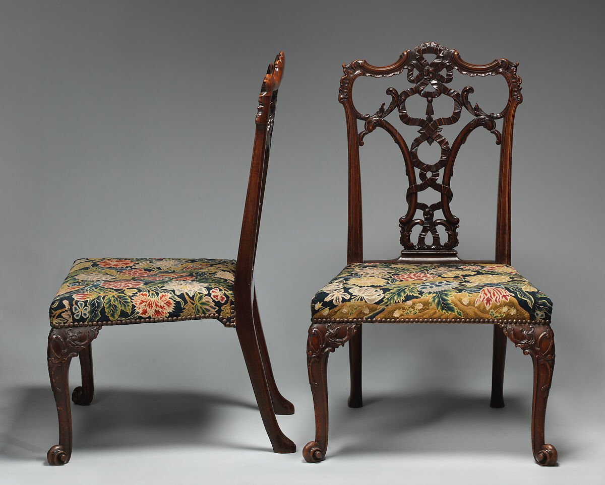 After a design by Thomas Chippendale Side chair (one of a pair
