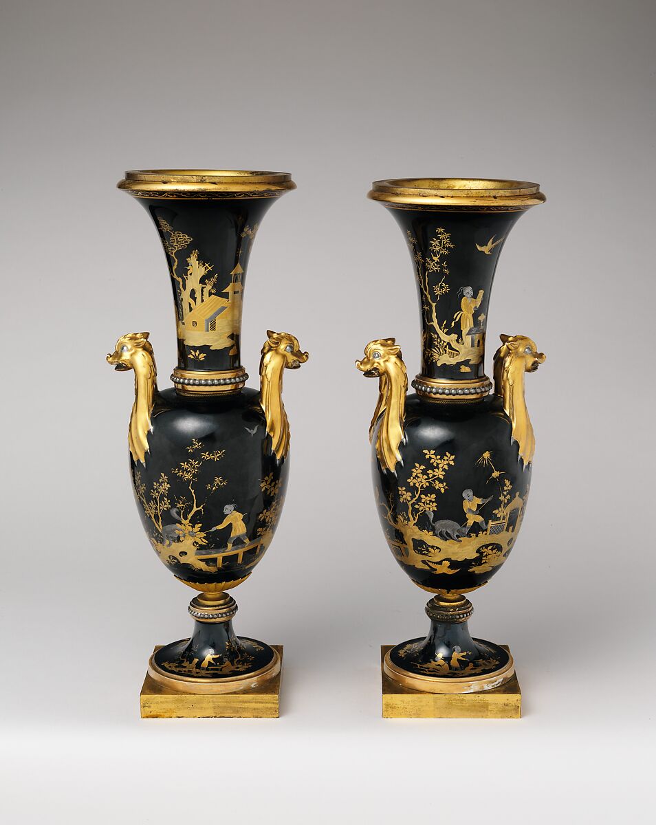 Sèvres Manufactory Vase (vase chinois) (one of a pair) French