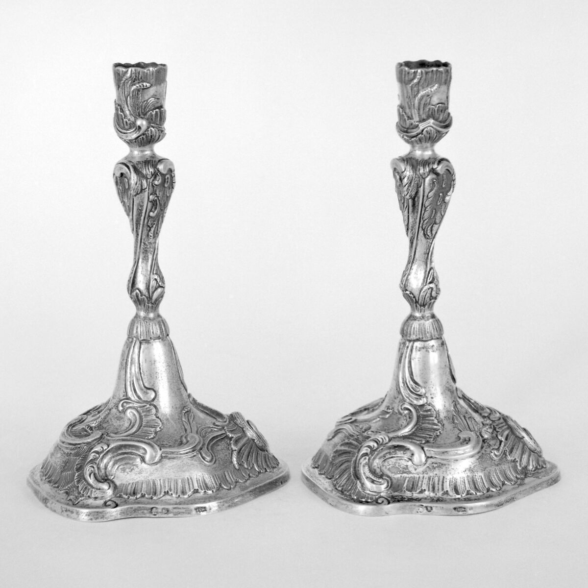 Cast candlestick (one of a pair) German, Brunswick (Braunschweig