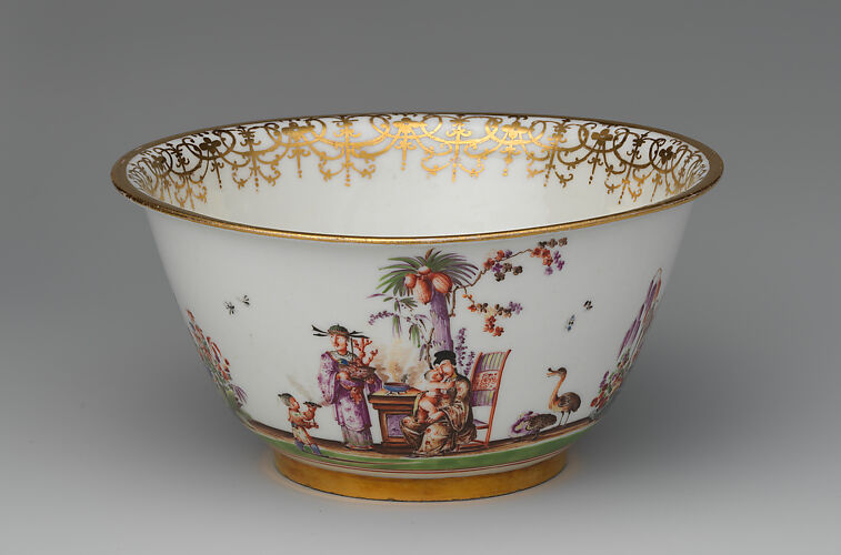 Meissen Manufactory Teabowl and saucer German, Meissen The