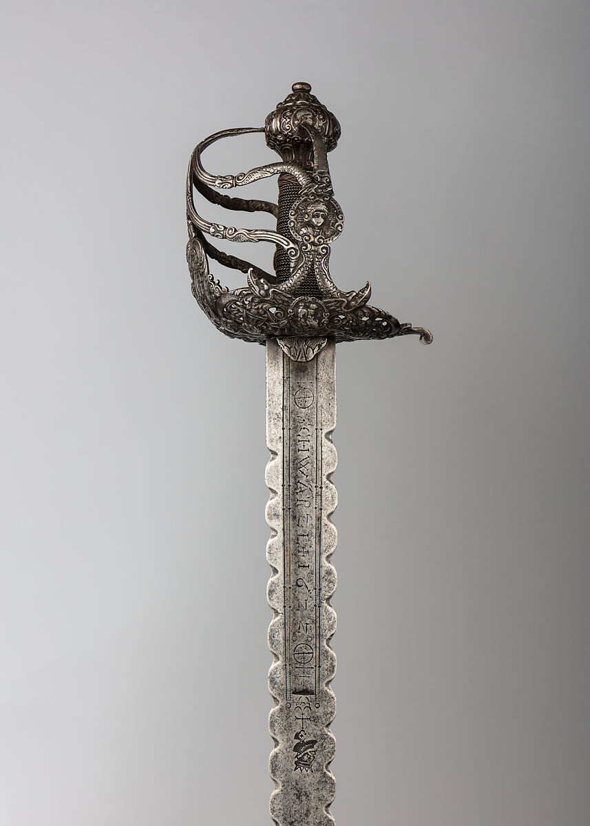 Blade by Johannes Wundes the Younger Baskethilted Sword hilt