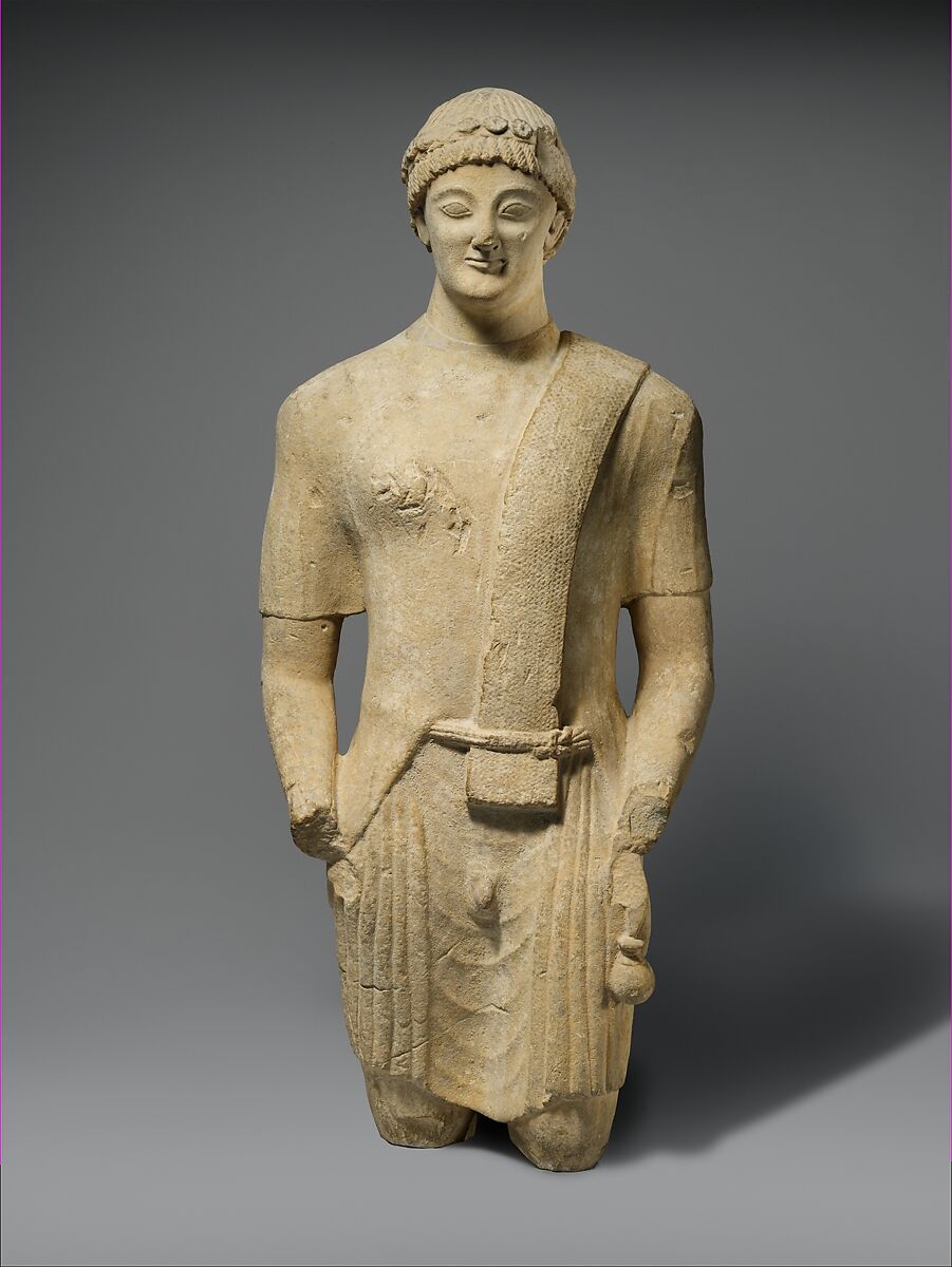 Limestone statue of a male votary Cypriot CyproClassical The Metropolitan Museum of Art