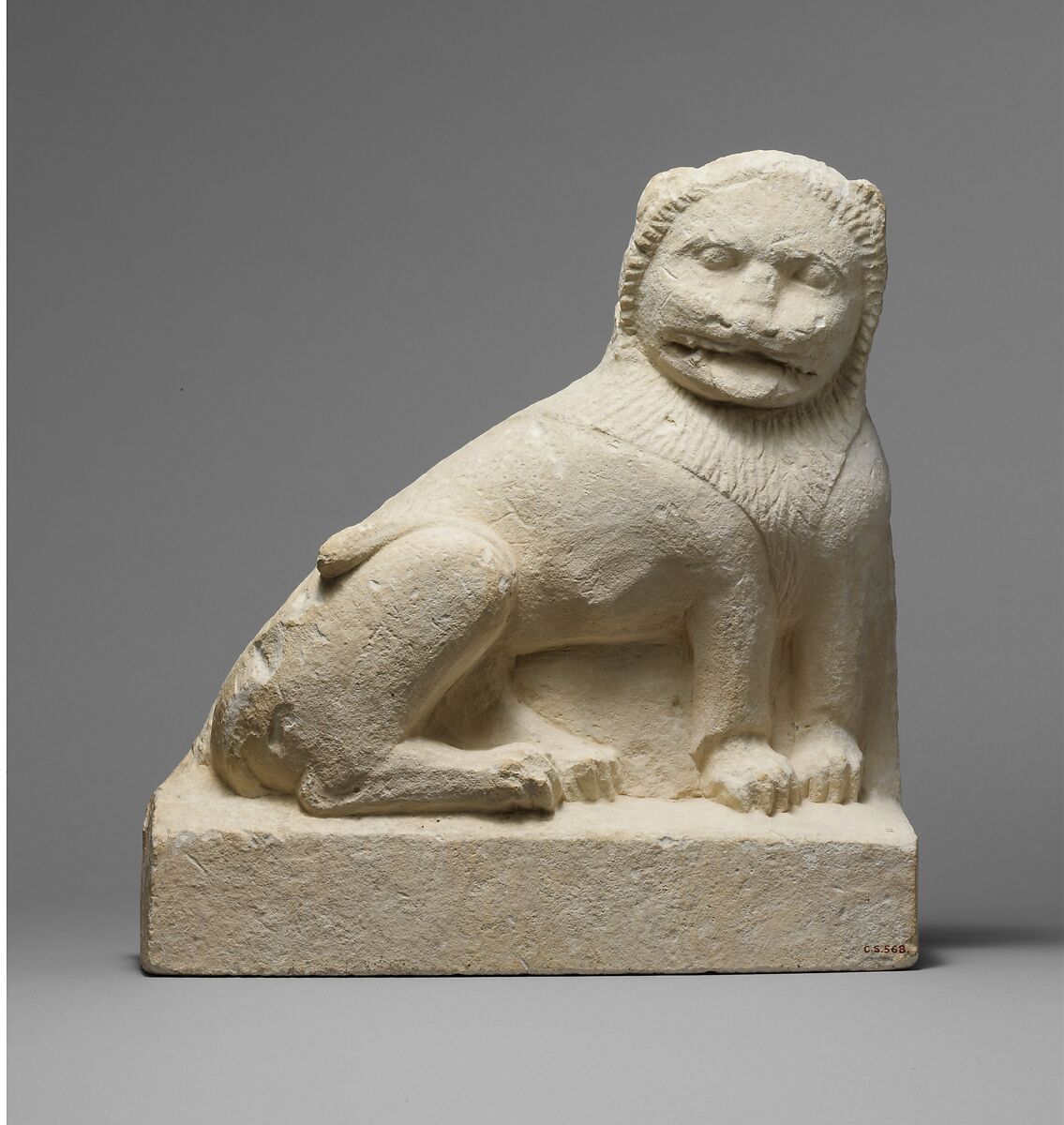 Limestone statue of a seated lion Cypriot Late Classical or Early Hellenistic The