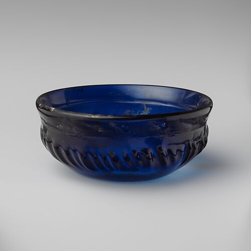Glass ribbed bowl Roman Early Imperial, Augustan The Metropolitan Museum of Art