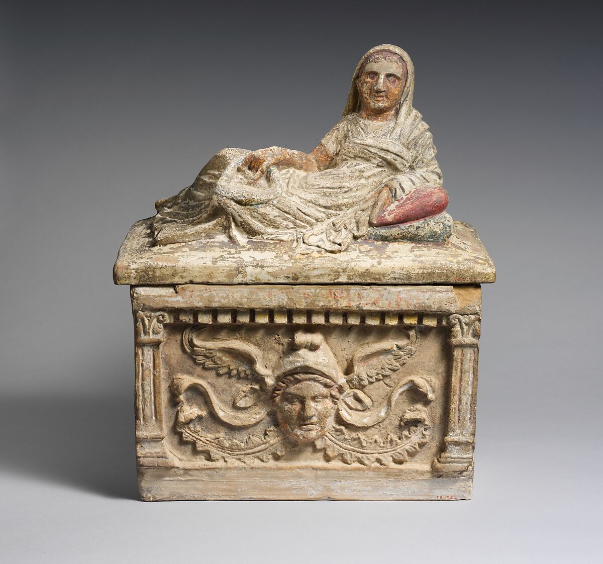 Terracotta cinerary urn Etruscan Hellenistic The Metropolitan