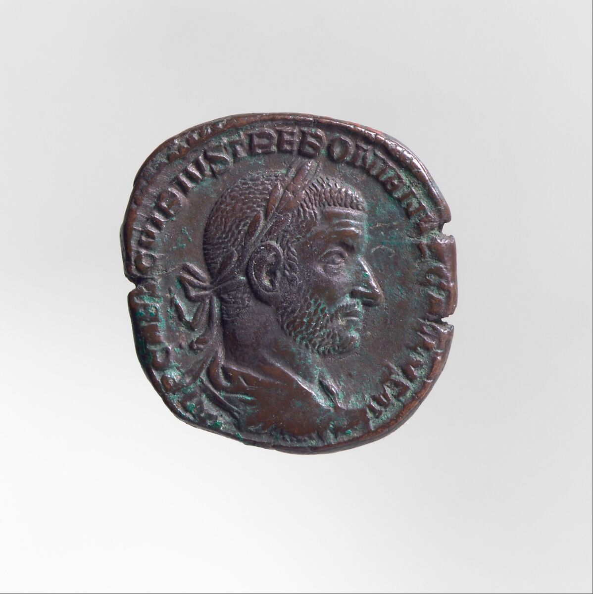 Bronze sestertius of Trebonianus Gallus Roman Late Imperial The