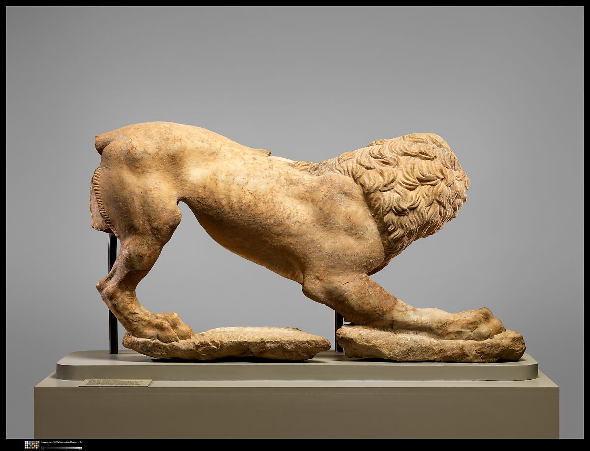 Marble lion Greek, Attic Late Classical The Metropolitan Museum
