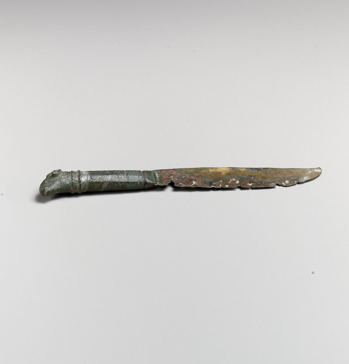 Bronze knife with ram'shead handle Roman The Metropolitan Museum