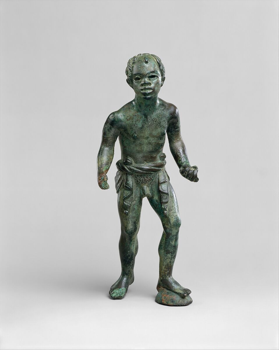 Bronze statuette of an African (known as Ethiopian) youth Greek