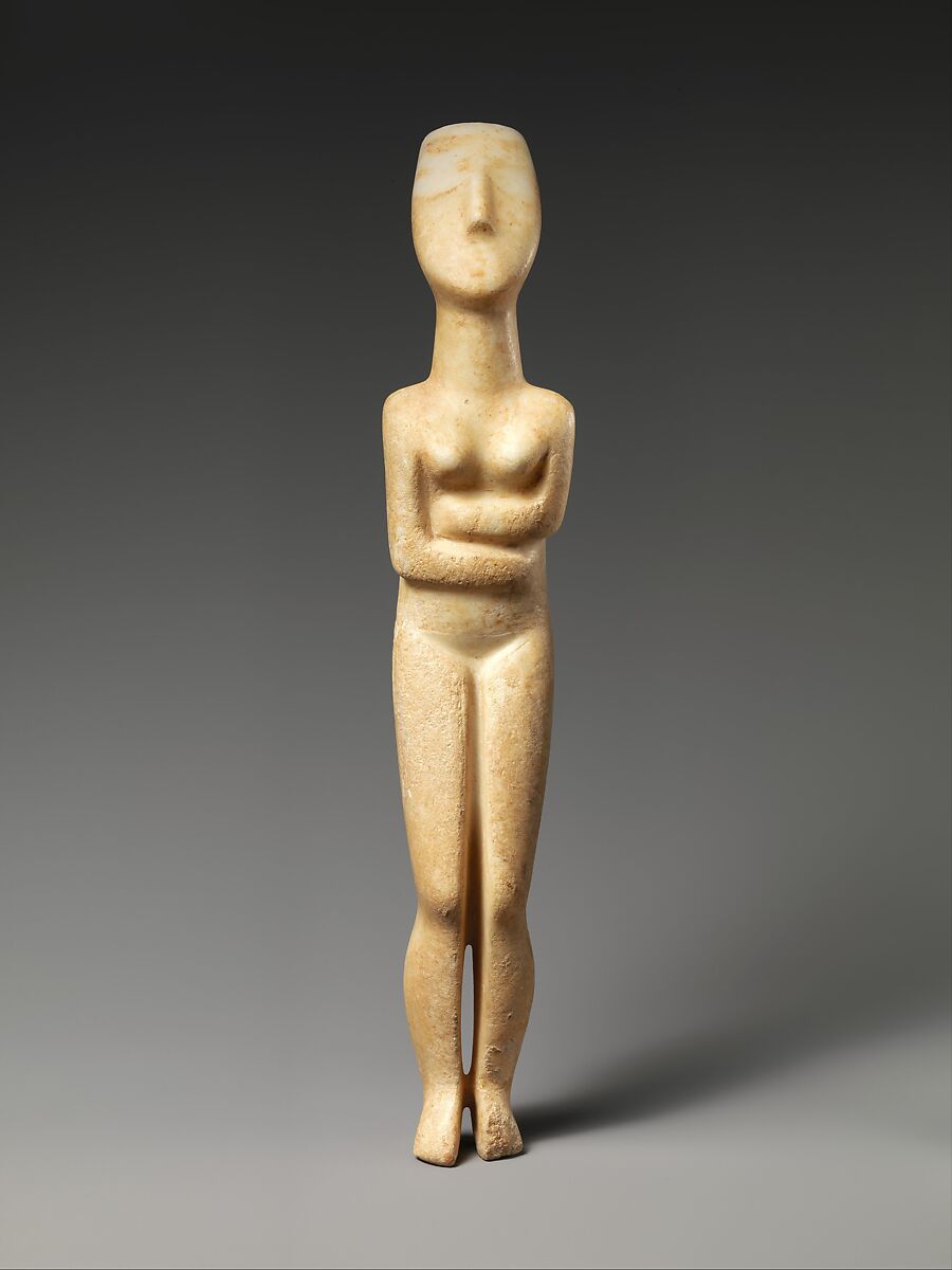 Marble female figure Cycladic Early Cycladic II The Metropolitan Museum of Art