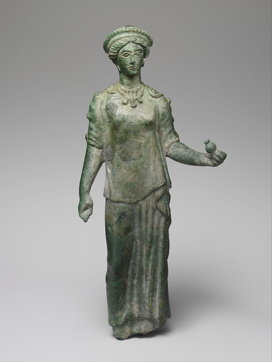 Bronze statuette of a female votary Etruscan Late Classical or