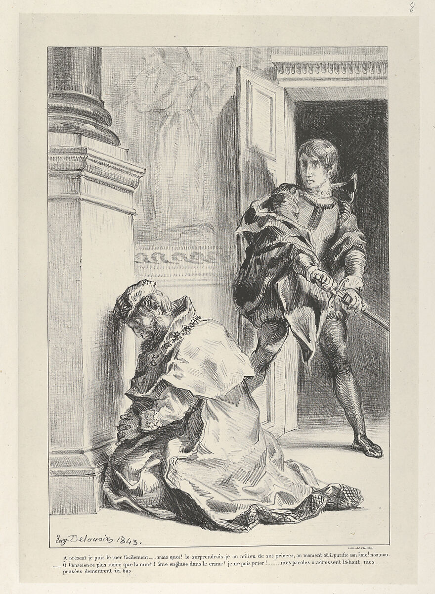 Eugène Delacroix Hamlet Attempts to Kill the King The Metropolitan