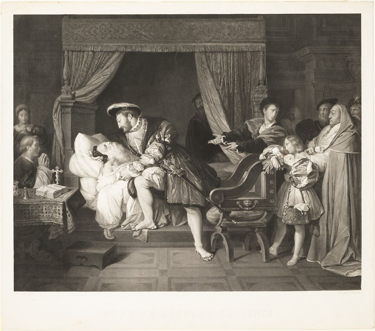 Joseph Théodore Richomme The Death of Leonardo da Vinci The