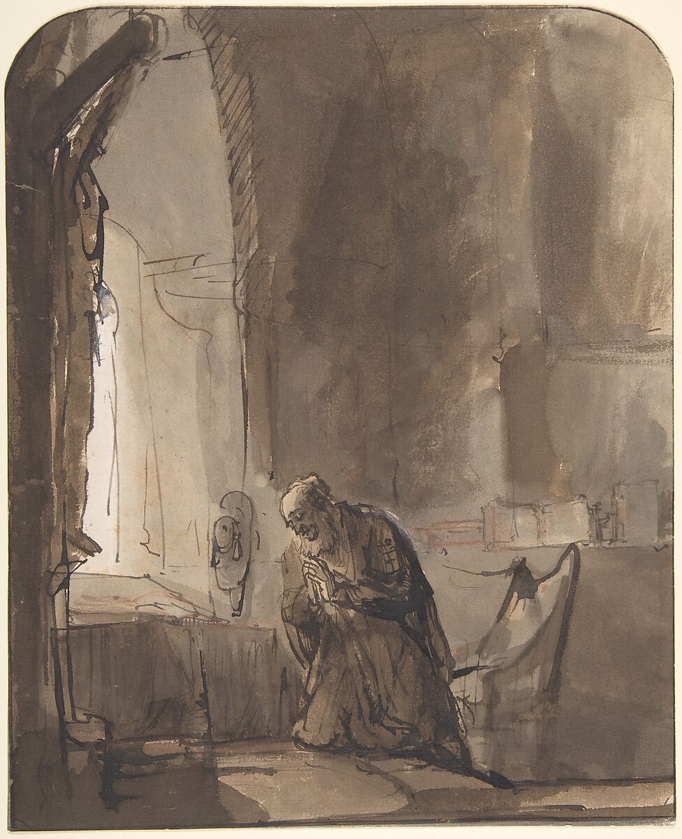 School of Rembrandt (Rembrandt van Rijn) Saint Jerome Praying in His Study The Metropolitan